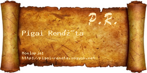 Pigai Renáta névjegykártya
