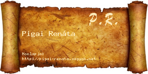 Pigai Renáta névjegykártya